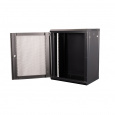 Шкаф 19" телекоммуникационный настенный, 15U  769x600х450 мм, дверь перфорация, черный